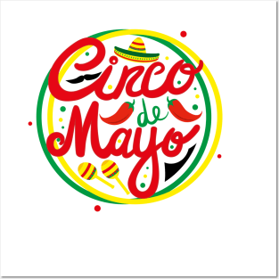 Cinco de Mayo traditional Mexican Holiday Posters and Art